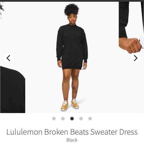 Lululemon Broken Beats Sweater Dress in Black Size XXS new with tags 🏷️ - Picture 1 of 9